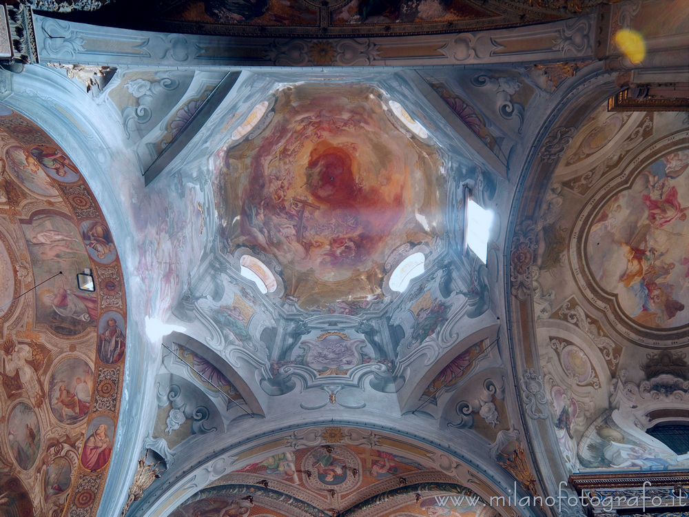 Monza (Monza e Brianza, Italy) - Interior covered with frescos of the tiburium of the Cathedral of Monza